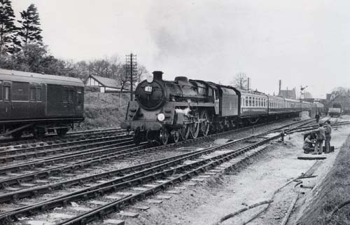 Standard Class 5 departs for London April 1957